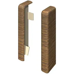 Egger Holzwerkstoffe Sockelleistenendstück Endstück, Braun, Eiche, Kunststoff, 2.2x5.9x2.2 cm, Teppiche & Böden, Bodenbeläge, Bodenzubehör, Sockelleisten