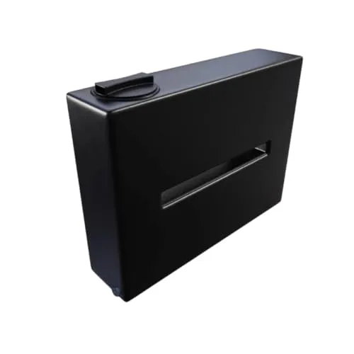 KMND Wassertank 80 Liter Flach Frischwasser - Flachtank 80L Rechteckig PE Robust - Camping Wohnwagen Wohnmobil Transport Versorgung UV-beständig Zisterne Hauswasserwerk Garten Made in EU - Schwarz