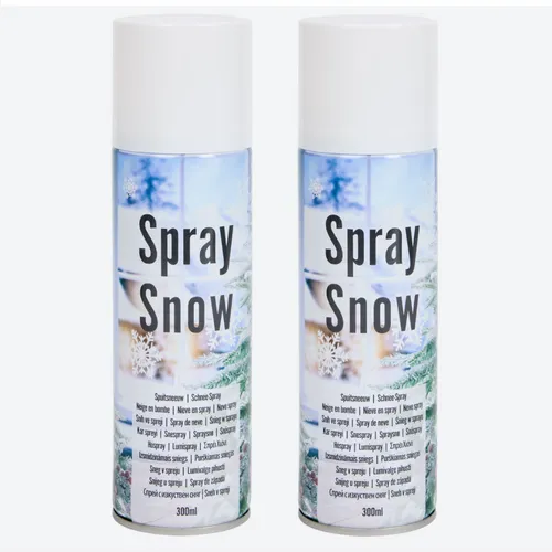 Schneespray 2x 300ml Weiß – Kunstschnee für Fenster & Weihnachtsdeko