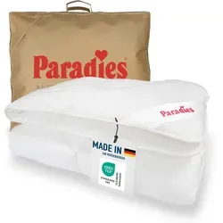 Paradies Kunstfaserbettdecke Prima Bio - Bettdecken, 4-Jahreszeiten-Ganzjahresdecke aus 100% Baumwolle kbA, ideal für Allergiker und nachhaltig produziert in Deutschland.