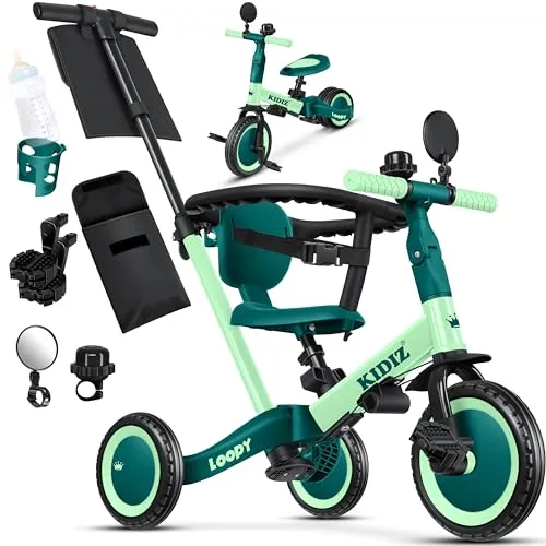 KIDIZ Laufrad 6in1 Dreirad Loopy in grün von KIDIZ