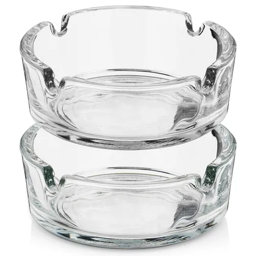 Glasaschenbecher 8 cm 2 Stk. in weiß von Murago