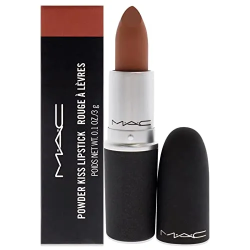 Mac Lippen Powder Kiss Lipstick 3 g Impulsive - Lippenstift mit innovativer Formel für ein mattes Finish, das die Lippen sanft hydratisiert und pflegt – ideal für einen romantischen Look.