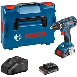 BOSCH Professional GSR 18V-28 - Akku-Schrauber-Set mit 2 Akkus, bürstenloser Motor und variabler Drehzahl für präzise Anwendungen