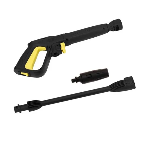 Trade-Shop Hochdruckpistole mit Lanze inkl. verstellbarer Sprühdüse, passend für Kärcher K2, K3, K3, K4, K5, K6, K7 Hochdruckreiniger, mit Bajonettanschluss / Sprühdüse zur Regulierung des Strahls