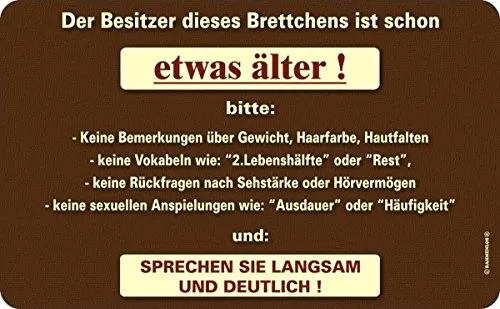 Frühstücksbrettchen Brettchen Der Besitzer etwas älter
