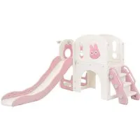 Joyz Kinderrutsche mit Spielturm – 5-in-1 Spielplatz für Kinder - Vielseitiger JOYZ Spielturm mit Rutsche, Kletterturm und Basketballkorb. Ideal für drinnen und draußen, fördert Bewegung und Kreativität bei Kindern ab 3 Jahren. Robuste und sichere Konstruktion für unvergessliche Spielabenteuer.