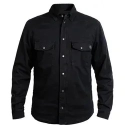 John Doe Motorradjacke Motoshirt XTM - Schwarz XS mit Protektoren - Motorradjacke aus 100% Baumwoll-Twill mit Coolmax®-Technologie, bietet optimalen Schutz durch integrierte Protektoren und ist ideal für sportliche Fahrer.