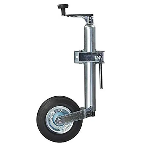 Anhänger Stützrad mit Stahlfelge und Klemmhalter 650kg Traglast mit Kurbel, Anhängerstützen Stützfuß Transport Anhängerstützrad, Ausdrehstütze, Kurbelstütze, Kipper