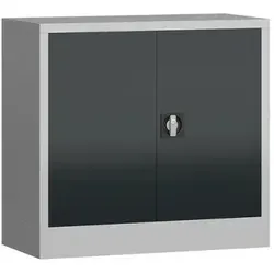 Stahl-Aktenschrank Metallschrank abschließbar Lichtgrau/Anthrazit