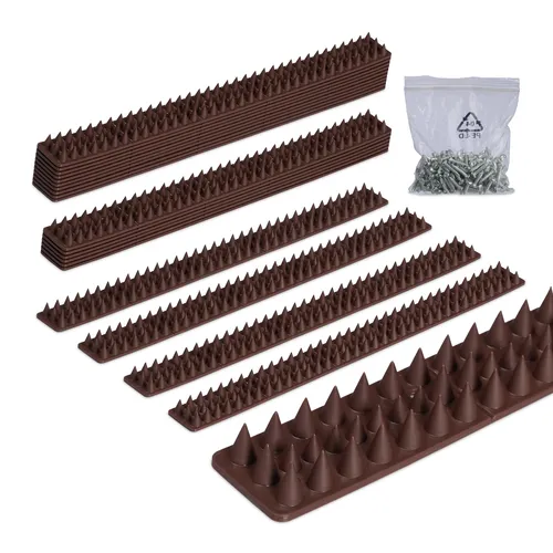 Vogelabwehr Spikes Set zur Taubenabwehr - Effektive Vogelabwehr mit 20 Spikes im 49 cm Set, ideal zum Schutz von Gebäuden. Robustes Kunststoffmaterial sorgt für Langlebigkeit und einfache Montage.