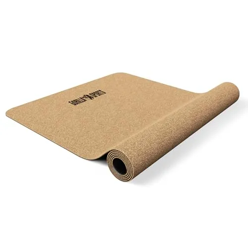 GORILLA SPORTS Yogamatte Extradick 5mm aus Kork - Sportmatten für Yoga, rutschfest und geruchsabweisend, ideal für alle Fitnesslevel und perfekt für eine nachhaltige Trainingsumgebung.