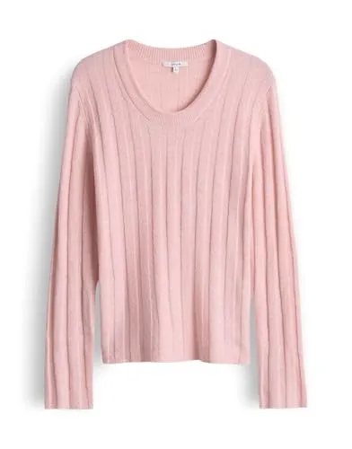 Produktbild OPUS Damen Pullover POLMI | Slim Rippstrickpullover mit Wollanteil in Coral Blush, Größe 44
