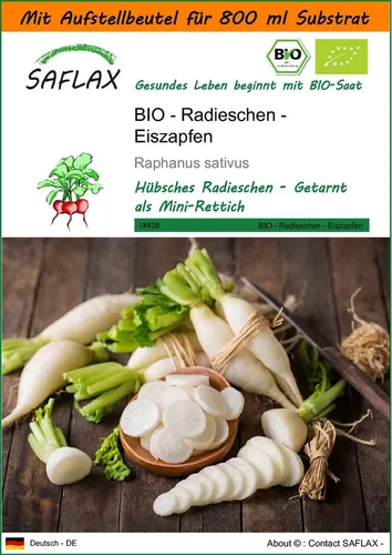 SAFLAX Gemüsesamen SAFLAX - Garden in the bag - BIO - Radieschen - Eiszapfen