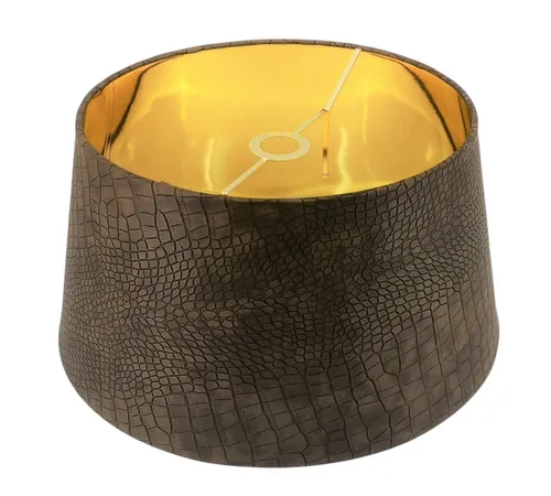 Designer Lampenschirm Kaiman Optik Leder Imitat - Lampenschirme in Kaiman Optik, Durchmesser 40 cm, verleihen jedem Raum einen eleganten Akzent und sind ideal für stilvolle Wohnräume.