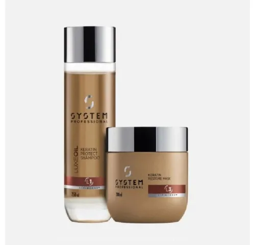 System Professional LuxeOil Haarpflege-Set – Shampoo 250 ml & Haarmaske 200 ml - Das luxuriöse 2-teilige Pflegeset kombiniert sanfte Reinigung mit intensiver Pflege für alle Haartypen. Die hochwertige Formel sorgt für geschmeidiges, glänzendes Haar und verbessert die Kämmbarkeit.