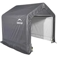 Shelter Logic Foliengerätehaus, Grau - Wetterfestes Zubehör für Landwirtschaft, mobil und robust – ideal für die ganzjährige Unterbringung von Tieren und Geräten.