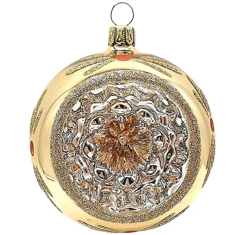 Reflex Christbaumkugel gold glänzend Ø8cm in gold von Schatzhauser