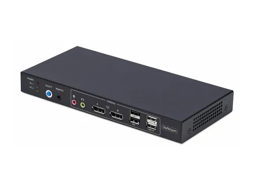 2-Port Dual-Monitor DP KVM Switch - 4K 60Hz - KVM-Switch für 2 Monitore, ermöglicht nahtloses Umschalten zwischen zwei PCs mit 4K Auflösung, ideal für effizientes Multitasking.