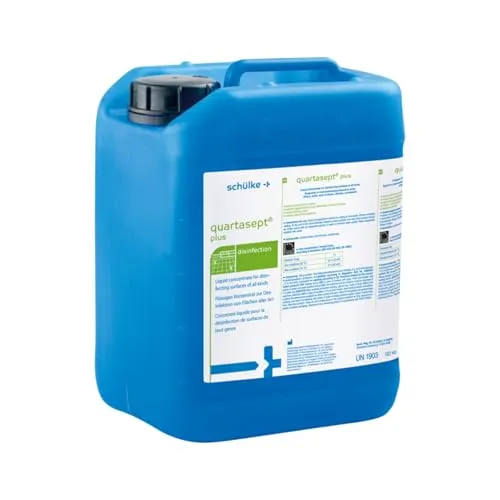 Schülke Desinfektionsmittel quartasept plus, 5L - Wundbehandlungsmittel für effektive Desinfektion und Reinigung in einem Schritt, ideal für Lebensmittelverarbeitung und Großküchen, aldehydfrei und rückstandsfrei abspülbar.