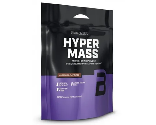 Biotech USA Hyper Mass 6800 g Pulver - Proteine – Hochwertiger Weight Gainer mit TriCarb Matrix für effektiven Muskelaufbau und optimale Nährstoffversorgung, ideal für Kraftsportler und Bodybuilder.