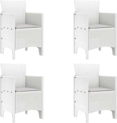 vidaXL Gepolsterte Gartenstühle - Essstühle aus Rattan für den Außenbereich, mit weichen, abnehmbaren Kissen für maximalen Komfort und elegantes Design, ideal für Garten, Balkon oder Terrasse.
