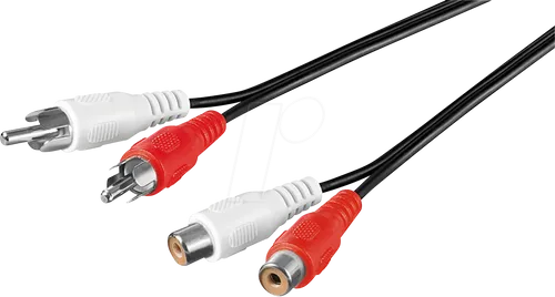 GOOBAY 50025 - Cinch Kabel, Stereo-Verlängerungskabel, 1,5 m