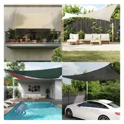 furnicato Sonnensegel Beiges HDPE 2 x 4,5 m, rechteckig, UV-beständig