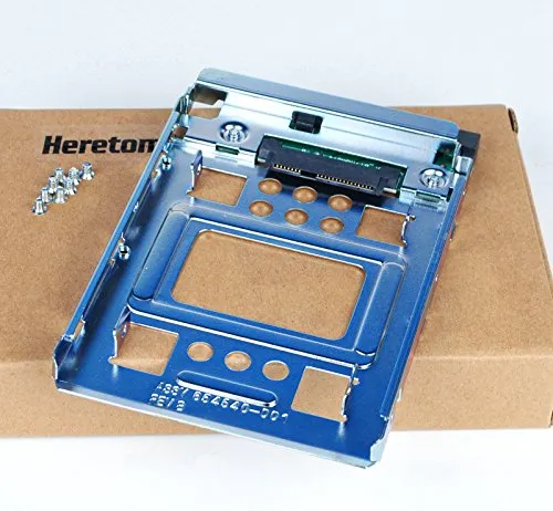 Heretom 6,3 cm (2,5-Zoll) SSD auf 8,9 cm (3,5-Zoll) Converter SATA/SSD Festplatte Festplatten Rahmen HDD Montage Adapter Halterung Tray Caddy PN: 654540-001 654540-002 mit 8 Schrauben