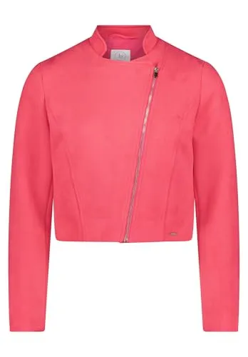 Betty & Co Damen Bikerjacke mit Stehkragen in Koralle, Größe 44 - Funktionsjacke mit leicht taillierter Passform, ideal für den modernen Look und vielseitige Kombinationen.
