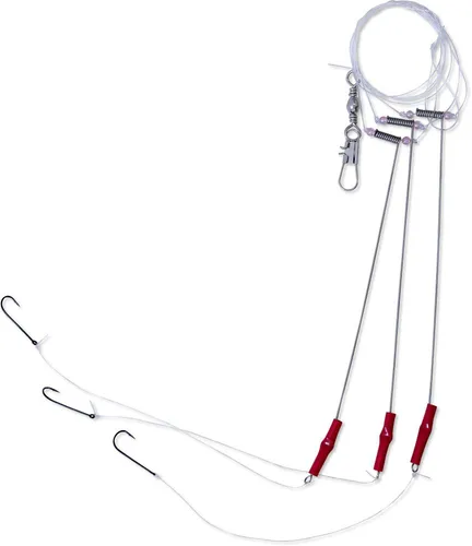 Zebco Premium Rig 2 Arm-Meeressystem Angelhaken mit Vorfach Naturködervorfach