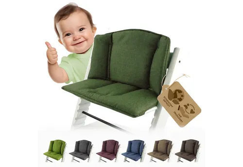 BambiniWelt by Rafael K. Hochstuhlauflage Ersatzbezug Bezug Sitzkissen kompatibel mit Stokke Tripp Trapp Mod.1, (Rücken- und Sitzkissen)
