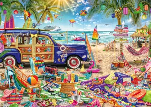 Schmidt Spiele Puzzle Sonnige Auszeit am Strand 1000 Teile