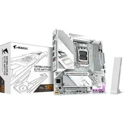Gigabyte X870M AORUS ELITE WIFI7 ICE - Hochleistungs-Motherboard - Das Gigabyte X870M AORUS ELITE WIFI7 ICE bietet erstklassige Leistung mit modernster AM5-Plattform und umfangreichen Anschlussmöglichkeiten für Gamer und Profis.