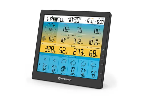 Bresser zusätzliche Basisstation für 7003220 6-Tage 4CAST PRO SF WLAN-Wetter-Center - Wetterstationen mit großem 10''-Farbdisplay, ideal für weitere Haushalte zur umfassenden Wetterüberwachung und Einbindung bis zu 7 Zusatzsensoren.