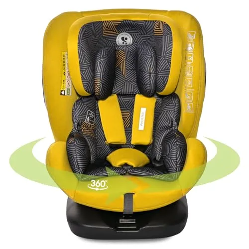 Lorelli Auto Kindersitz Phoenix mit Isofix - 360° drehbar, (0-36 kg) - Kindersitz mitwachsend von Geburt bis 12 Jahre, sicher mit Isofix und 5-Punkt-Gurt, um 360° drehbar für einfaches Einsetzen und herausnehmen.