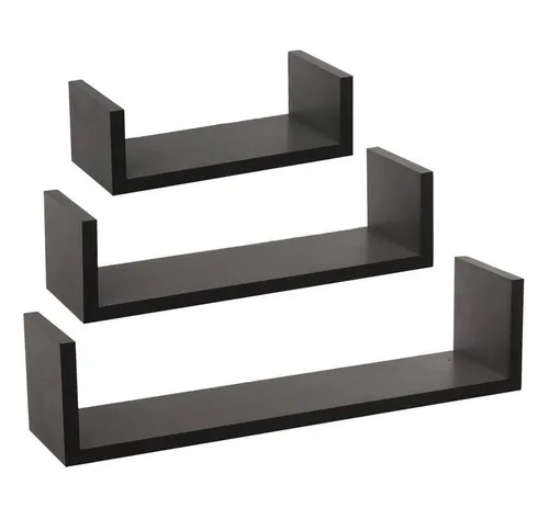 Atmosphera Wandregal Set - 3 graue Eichenrand Regale - Praktisches 3er Set dekorativer Wandregale in Grau, ideal für Bücher und Deko. Hergestellt aus leichtem und langlebigem MDF, passt perfekt in jeden Raum und verleiht Ihrem Zuhause eine gemütliche Note.