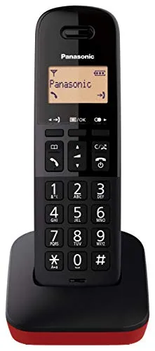 Panasonic KX-TGB610SPR Digitales Schnurlostelefon - Festnetztelefon mit Anrufer-Identifikation, stoßfestem Design und verbesserter Lautstärke für klare Gespräche in jeder Umgebung.