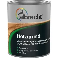Albrecht Holzgrund 750 ml - Farbloses Holzschutzmittel - Transparentes Holzschutzmittel zur Grundierung, schimmelbeständig und ideal für den professionellen Einsatz. Schützt Holzoberflächen zuverlässig.