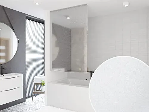 KS Basic DUSCHROLLO 60 cm BREIT x 240 cm LANG! PEVA Milky Stone TRANSPARENT Optik! Shower Rollo Curtain!