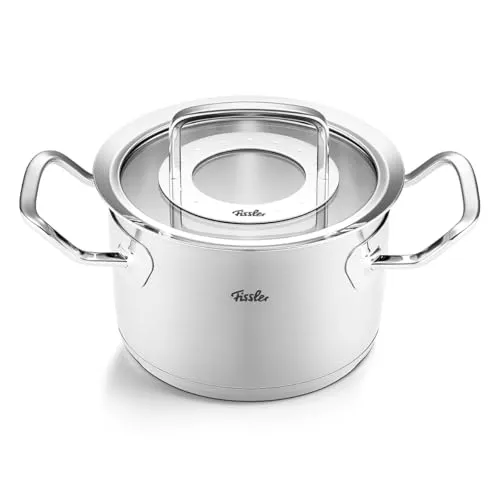 Fissler Original-Profi Collection Edelstahl-Kochtopf 16 cm - Induktionsgeeignet, mit Glas-Deckel und praktischer Mess-Skala für präzises Kochen