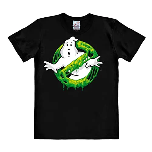 Logoshirt® Ghostbusters I Keine Geister I Slime Logo I T-Shirt Print I Damen & Herren I kurzärmlig I schwarz I Lizenziertes Originaldesign I Größe XXL