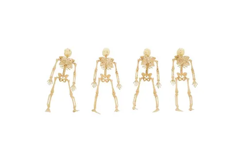 CHAKS Dekoobjekt 20er Set 'Mini Skelette' - 9 cm, Knochenweiß - Sk