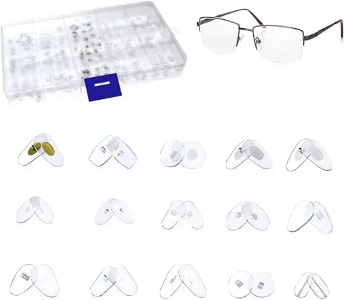 MMOBIEL 150 Paar Brillenreparatur-Kit Klar Transparent Brillen-Nasenstützen-Pads für Brillen Sonnenbrillen