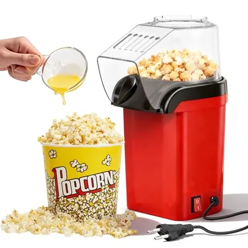 Heißluft Popcornmaschine 1200W – Ölfrei und Schnell