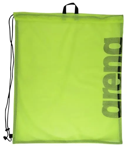 Arena Swim Mesh Tasche 002495 - Gerätehüllen für Schwimmer, jetzt in 65 x 55 cm - leichter, schnell trocknender Netzstoff mit praktischem Griff und doppeltem Kordelzug für bequemen Transport.