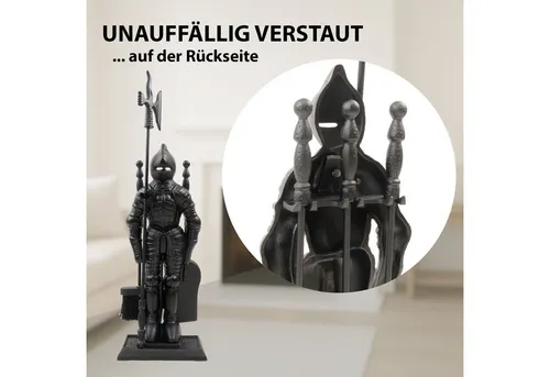 Kaminbesteck Ritterfigur aus Gusseisen von Trutzholm