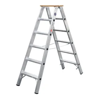 ILLER-LEITER Stufenstehleiter 6 Stufen beidseitig