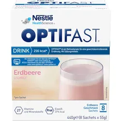 Optifast home Drink Erdbeere Pulver 8X55 g
