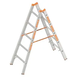 Layher Topic 1039 Sprossenstehleiter 2x5 Sprossen von Layher